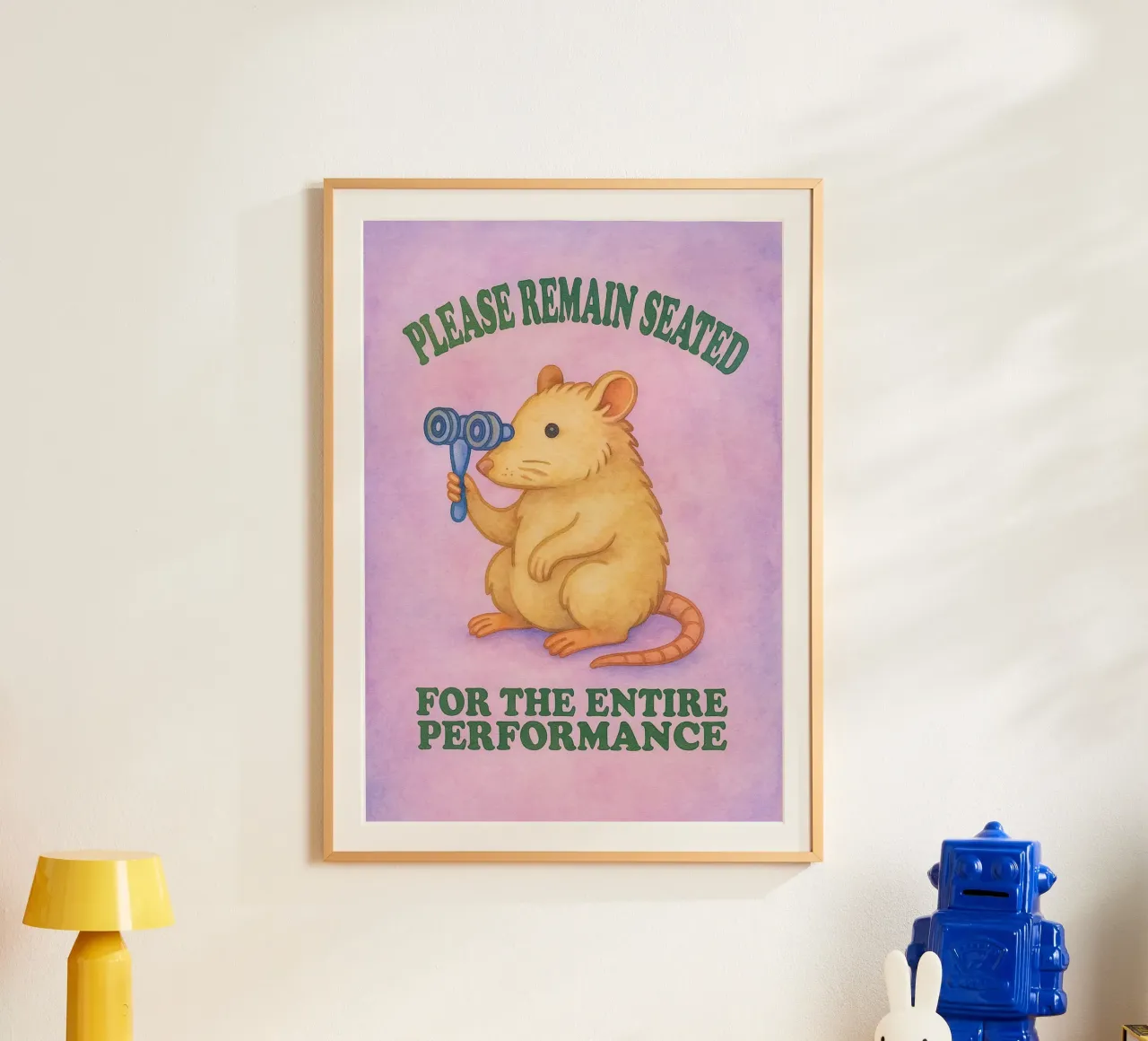 pittura d'arte divertente sui ratti poster da Mutiaram
