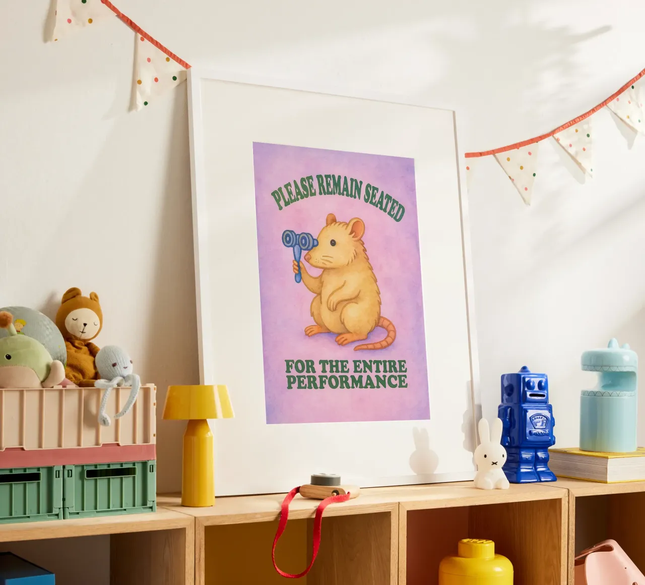 pittura d'arte divertente sui ratti poster da Mutiaram