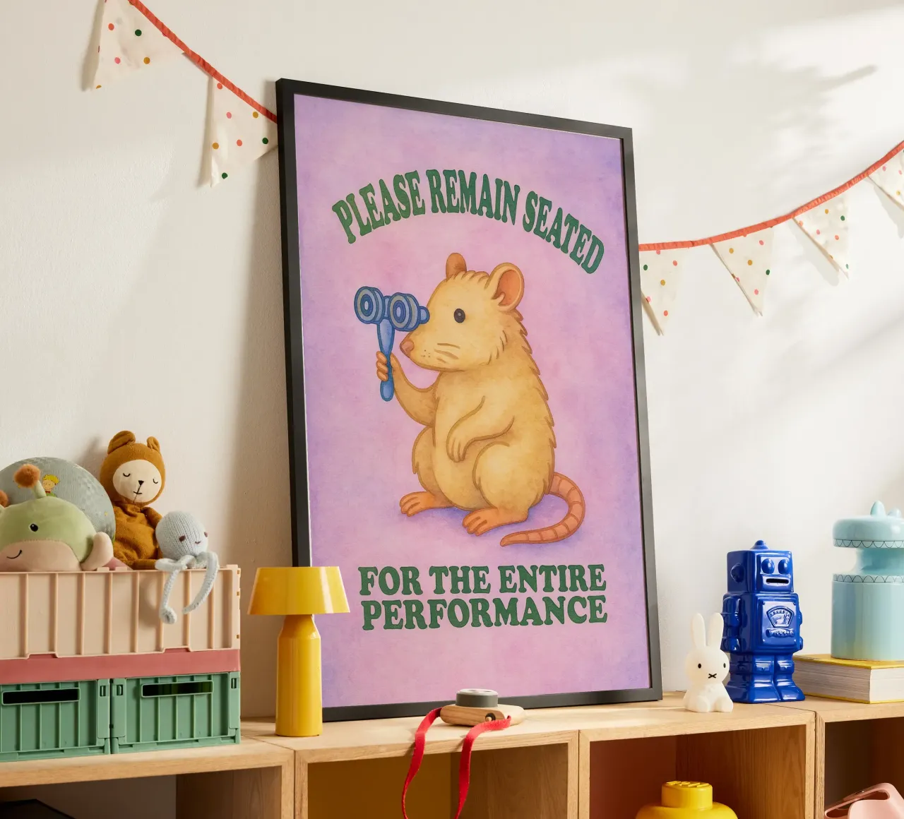 pittura d'arte divertente sui ratti poster da Mutiaram