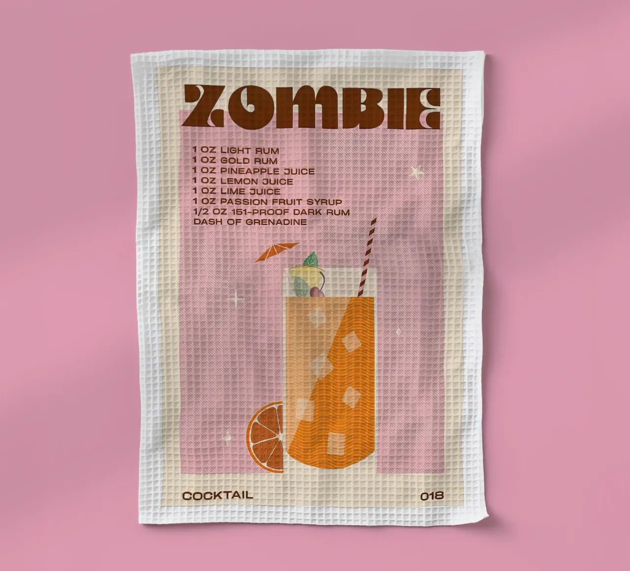 Retro Cocktail Zombie Geschirrtuch von Cocktail Drink