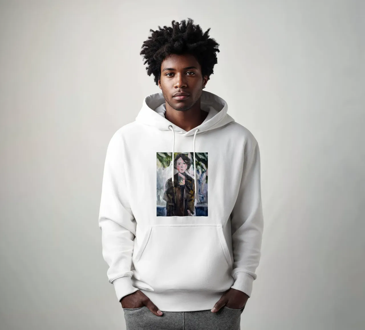 Girl Under the Trees Hoodie von Stoian Hitrov