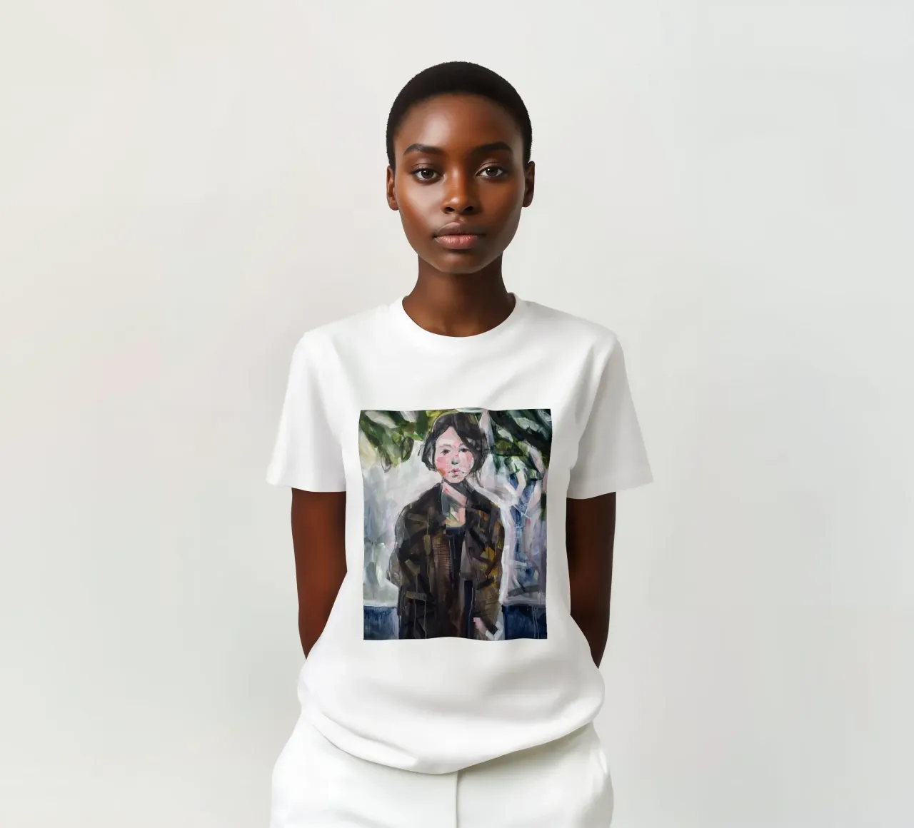 Girl Under the Trees t-shirt da Stoian Hitrov