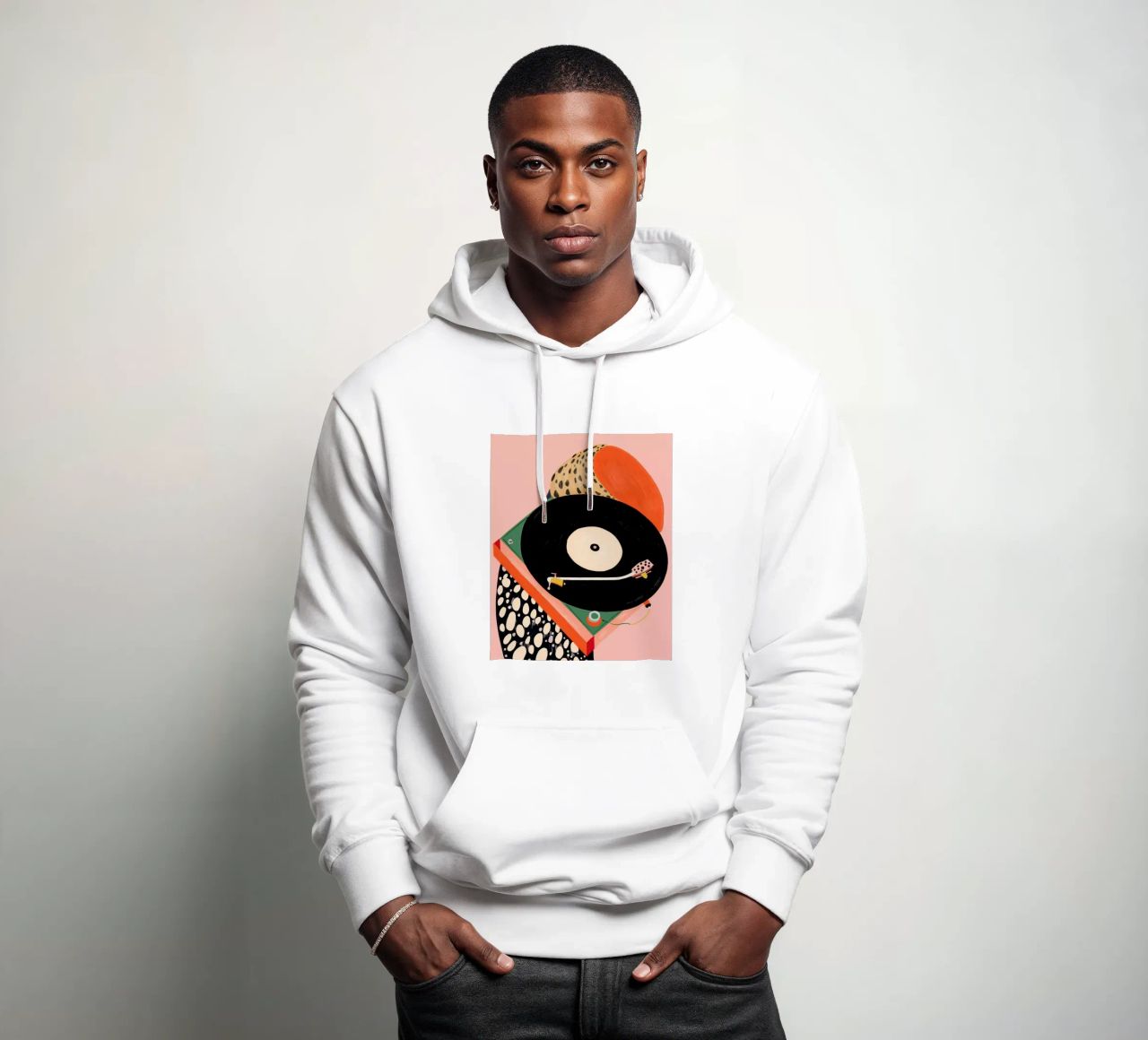 Grooves nostalgici felpa con cappuccio da ArtsySesta