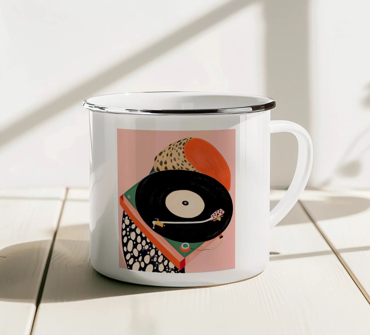 Grooves nostalgici tazza in smalto da ArtsySesta