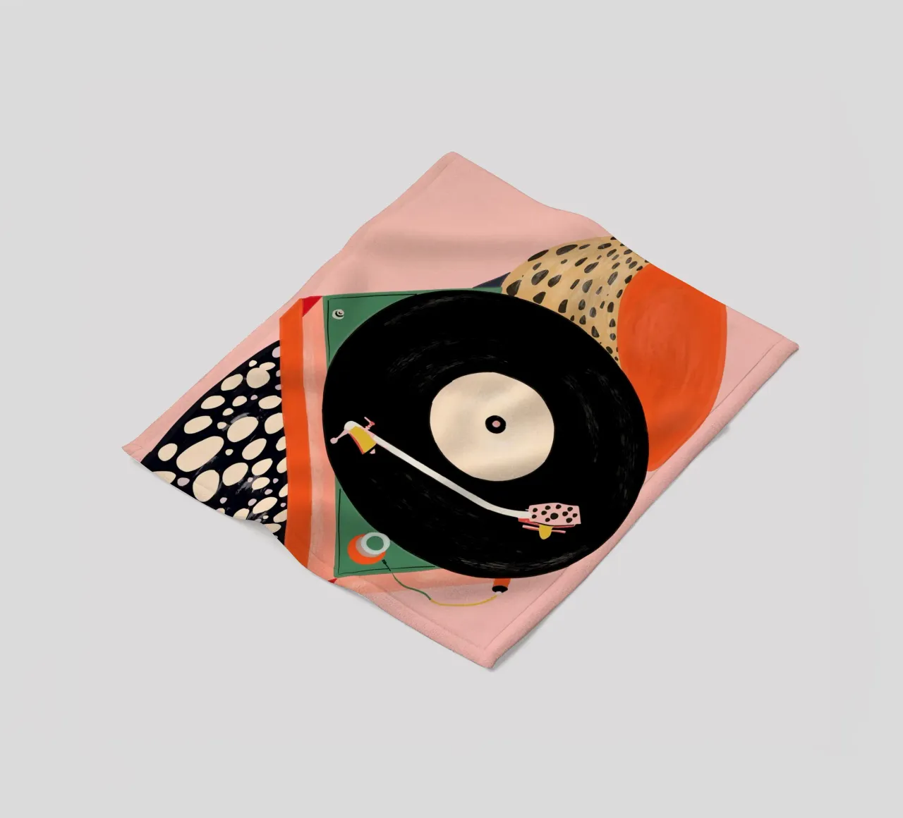 Nostalgic Grooves fleece blanket by ArtsySesta