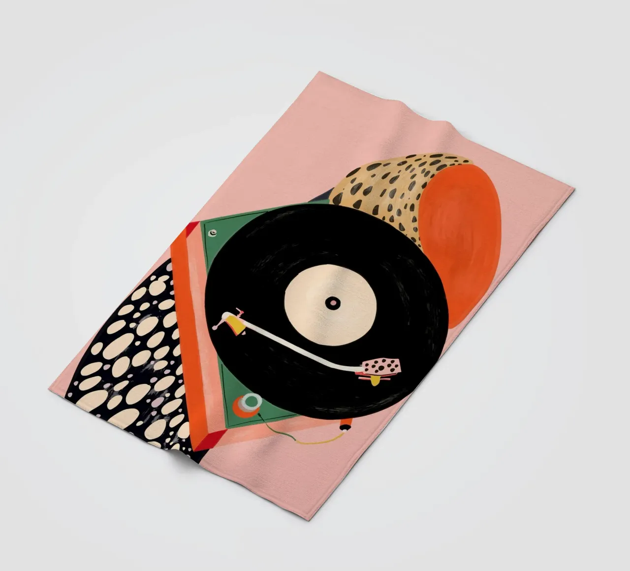 Nostalgic Grooves fleece blanket by ArtsySesta