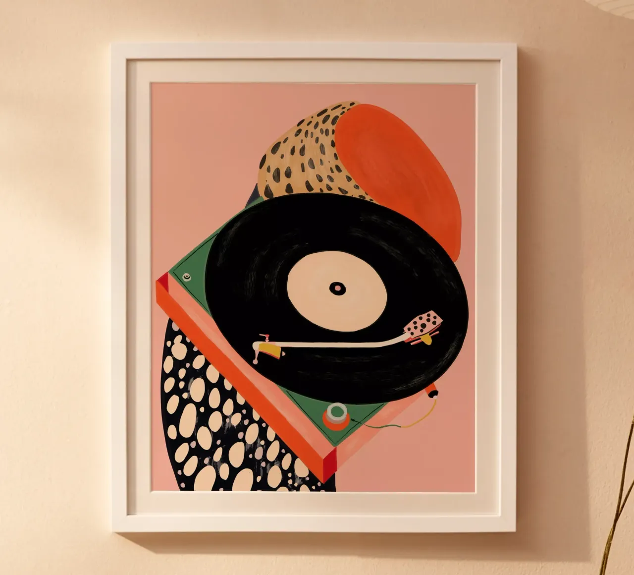 Nostalgic Grooves poster with aluminum frame by ArtsySesta