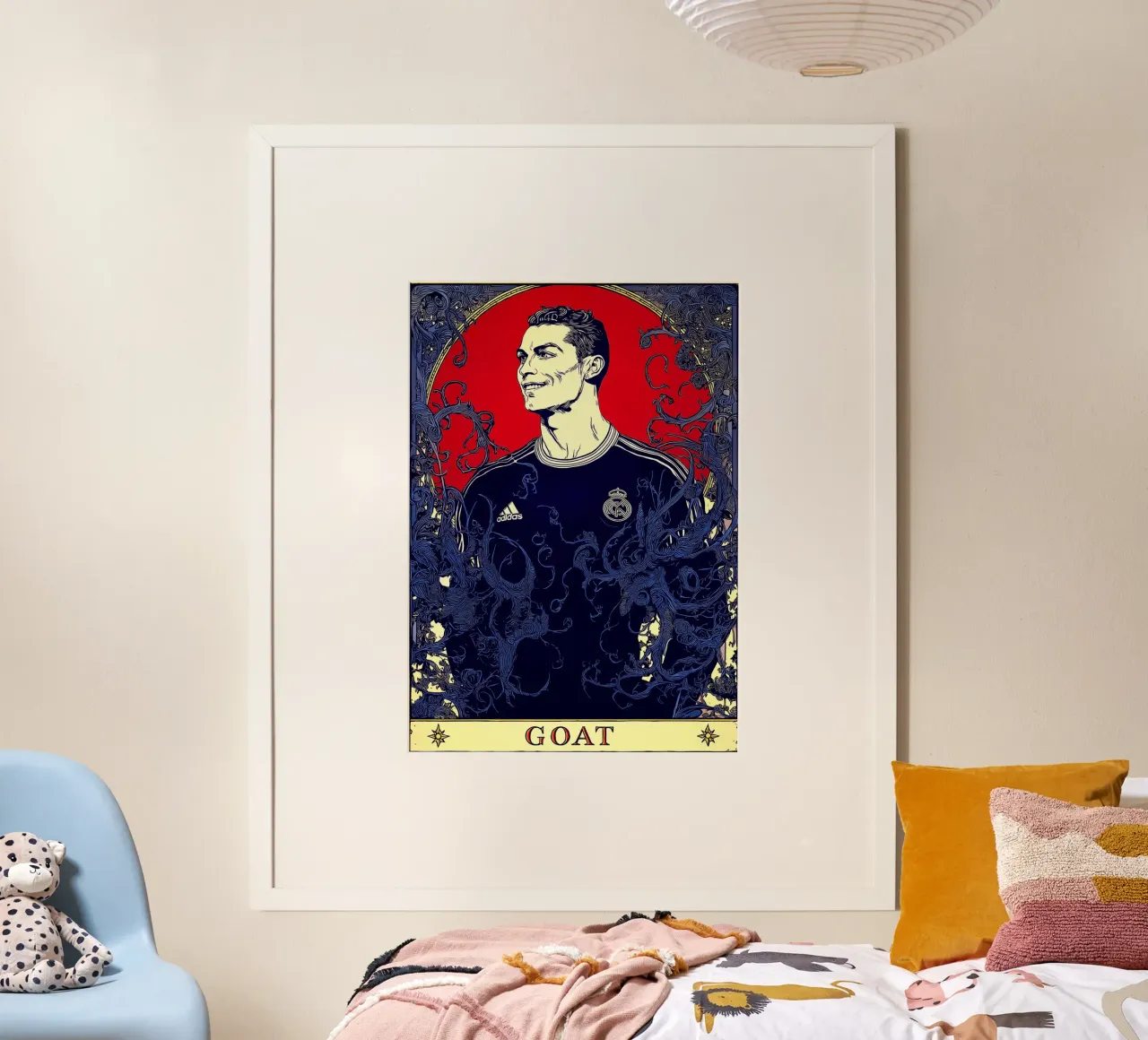 Cristiano Ronaldo CR7 La capra del calcio carta hahnemühle da Fleur de Lys