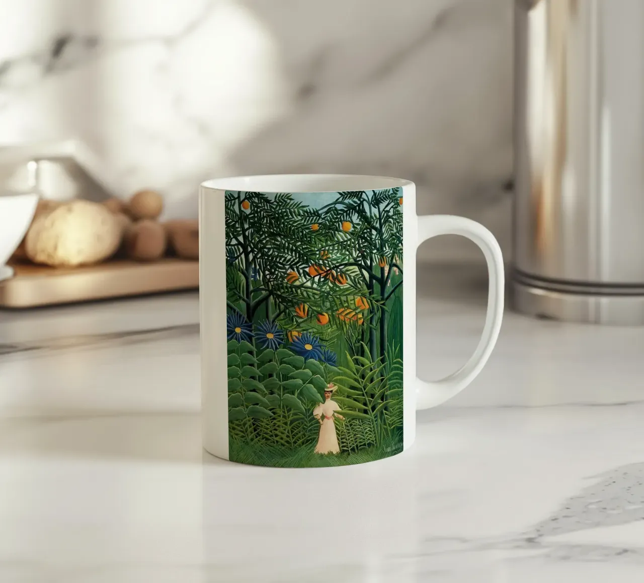 una donna che gode della creazione di Dio tazza in ceramica da taylor shop