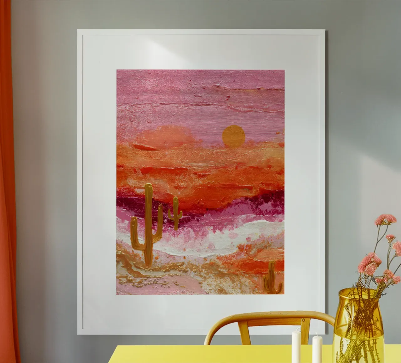 Dreamy Desert poster con telaio in alluminio da Gypsy Galleria