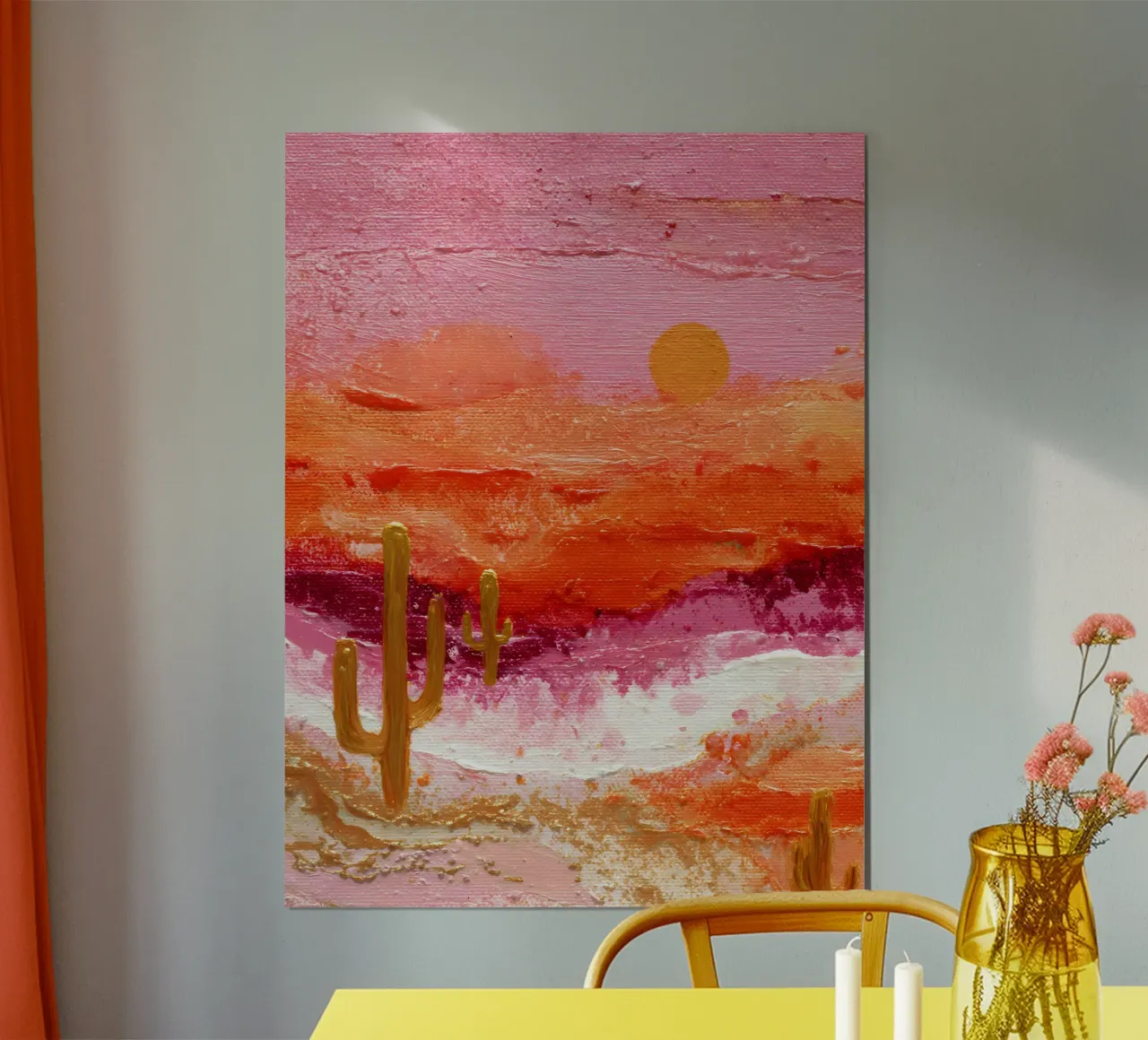 Dreamy Desert poster con telaio in alluminio da Gypsy Galleria