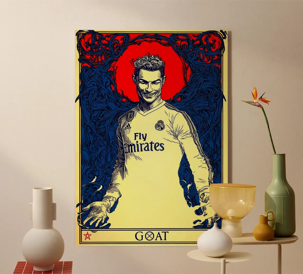 Cristiano Ronaldo CR7 La capra del calcio plexiglass da Fleur de Lys