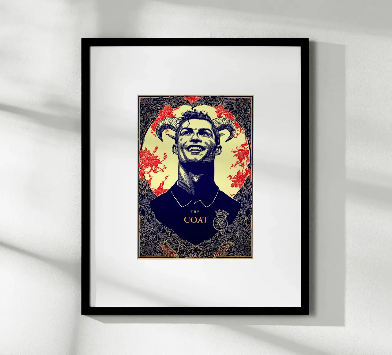 Cristiano Ronaldo CR7 La capra del calcio carta hahnemühle da Fleur de Lys