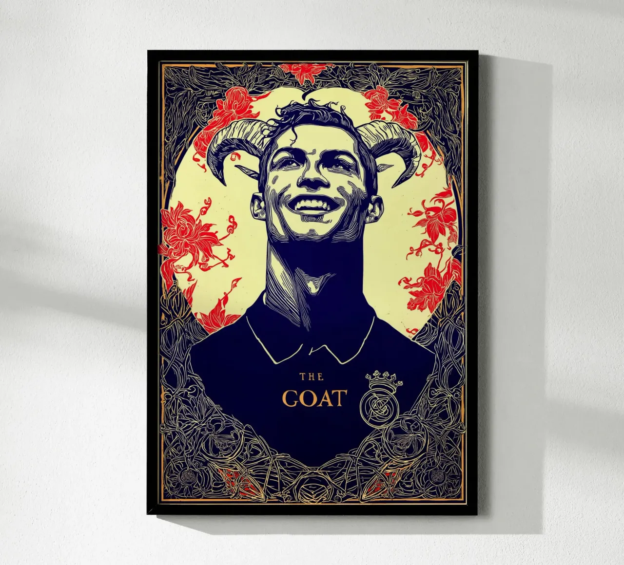 Cristiano Ronaldo CR7 La capra del calcio carta hahnemühle da Fleur de Lys