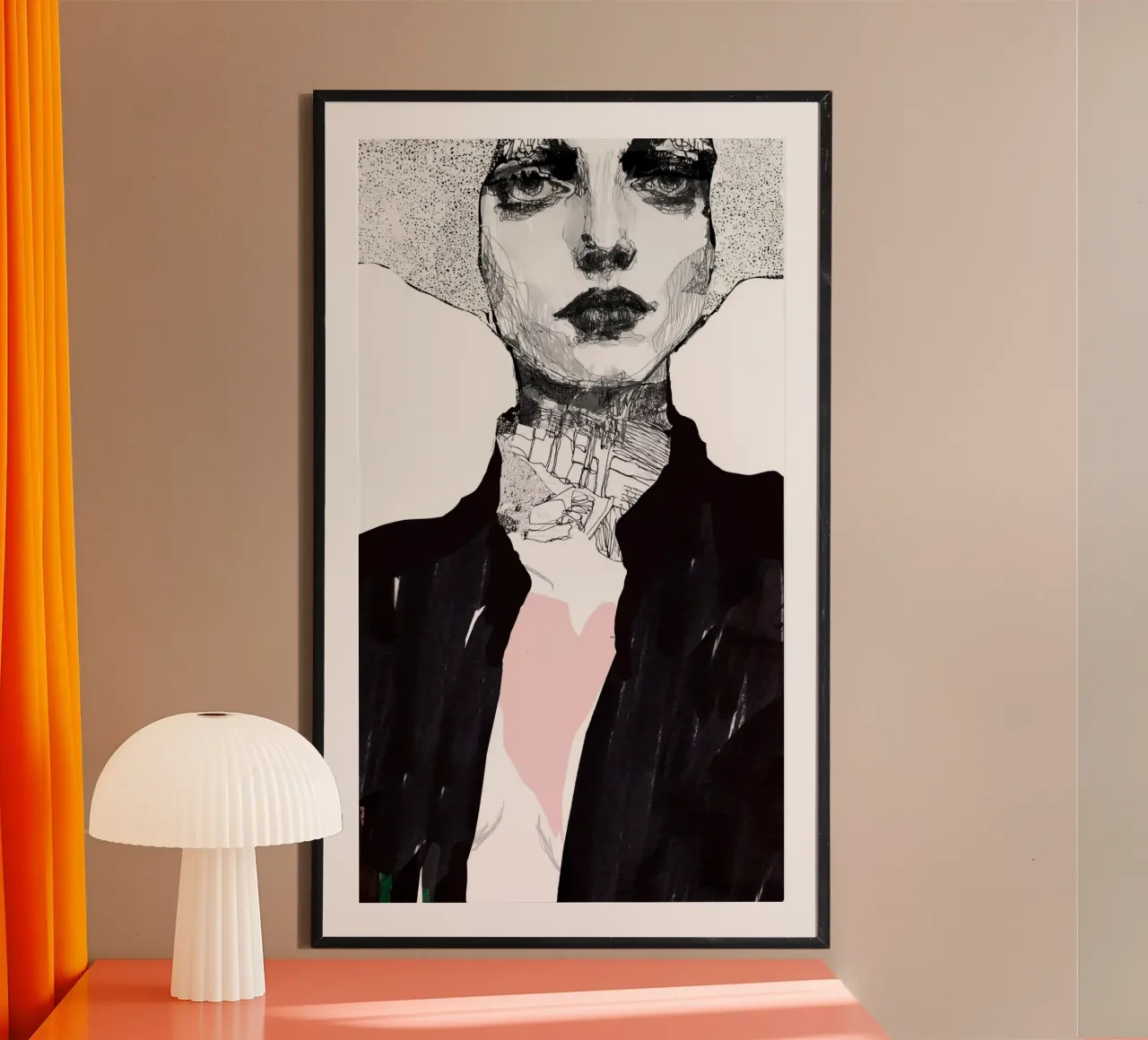 saty poster con telaio in legno da Giulio Iurissevich