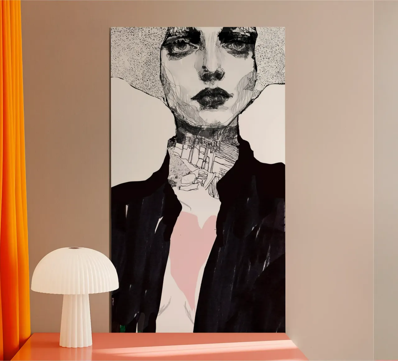 saty poster con telaio in legno da Giulio Iurissevich