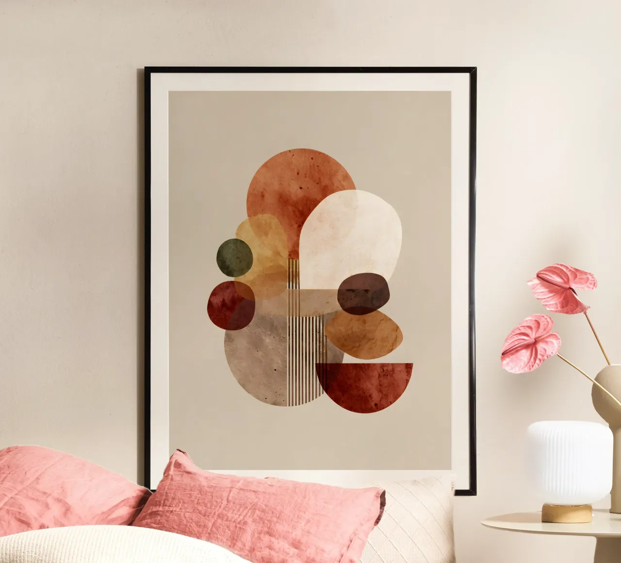 Earthy Abstract poster con telaio in alluminio da Gypsy Galleria