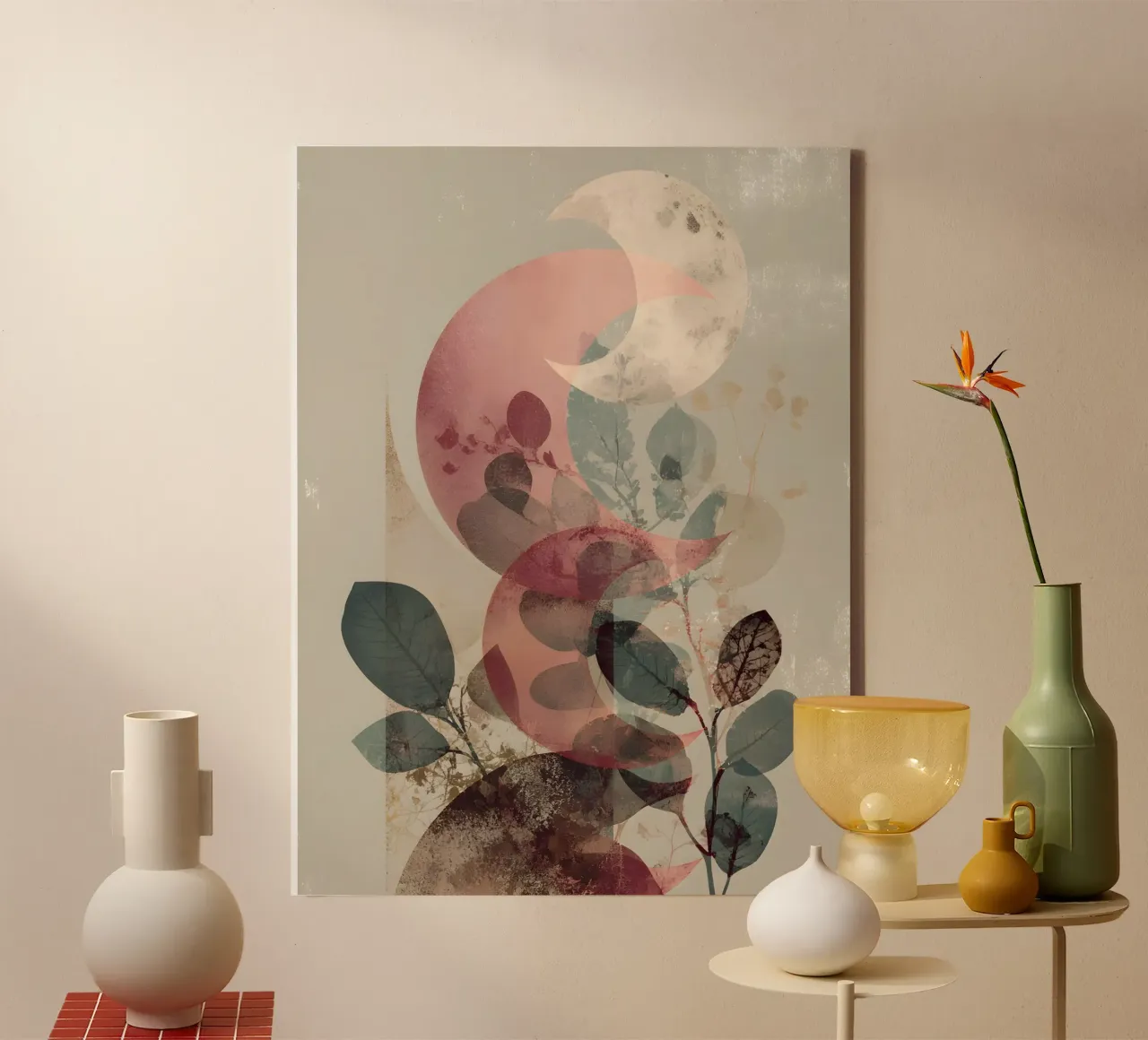 Abstract Moon tela con Cornice a cassetta da Gypsy Galleria