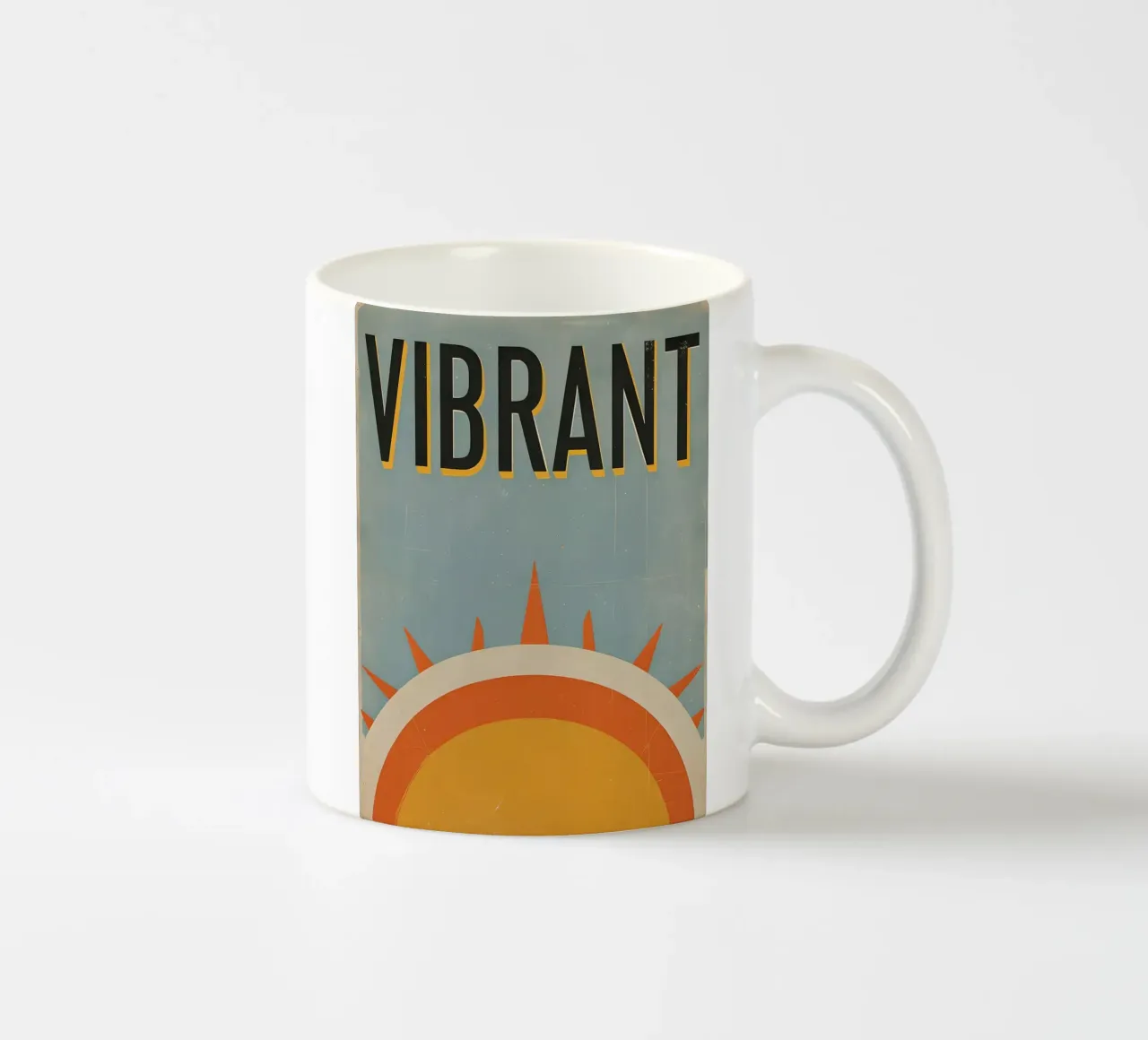 Vibrant Sun Graphic ceramic mug by 🥝 KIWI STORE