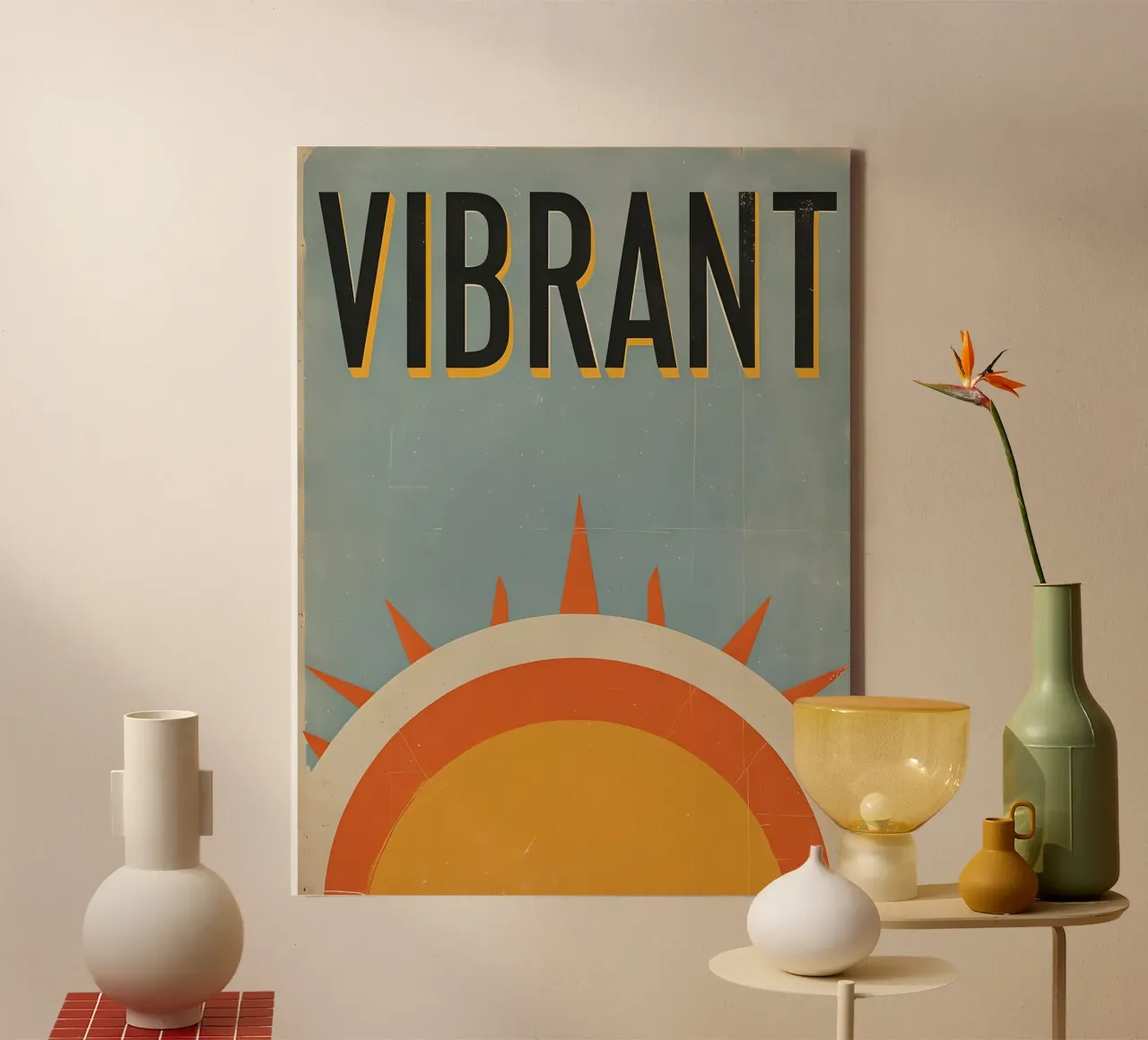 Vibrant Sun Graphic canvas by 🥝 KIWI STORE