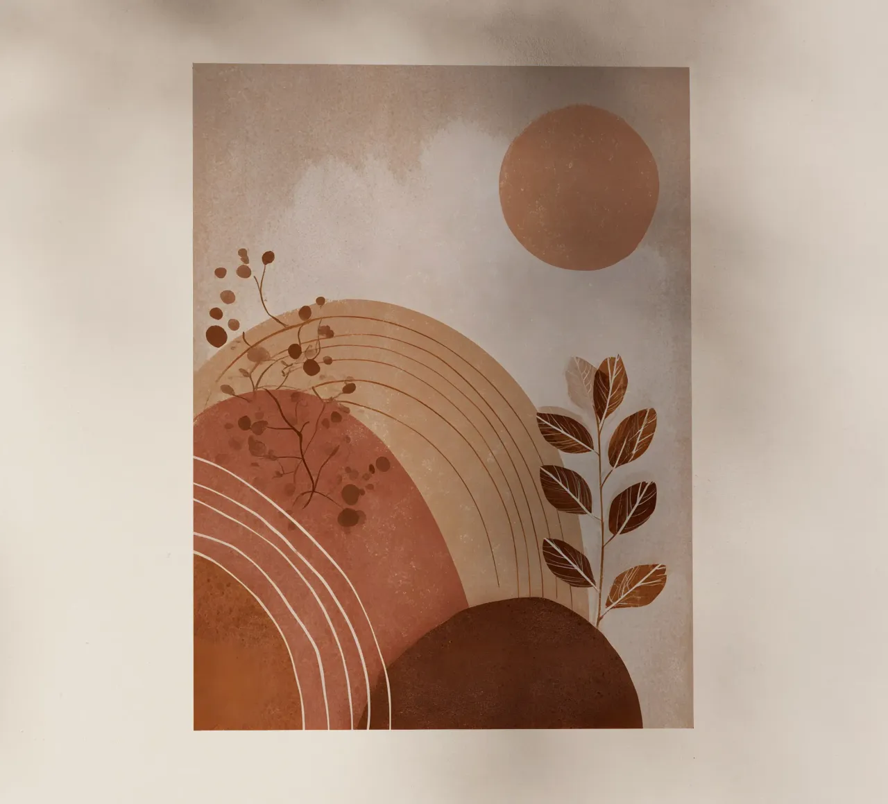 Earthy Boho Abstract pellicola backlit da Gypsy Galleria