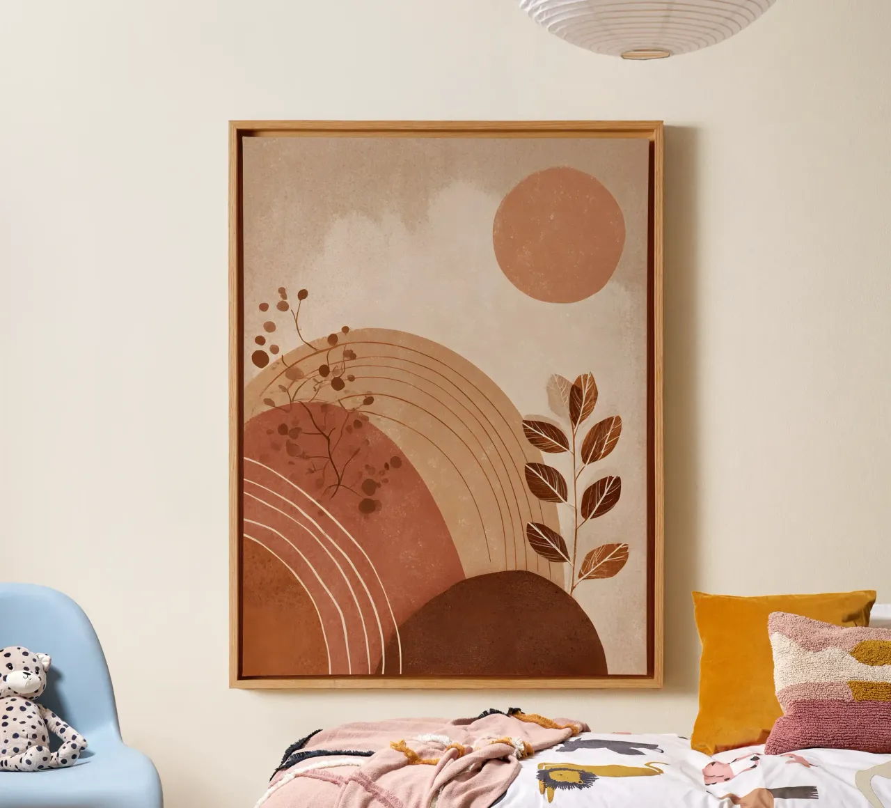 Earthy Boho Abstract tela con Cornice a cassetta da Gypsy Galleria