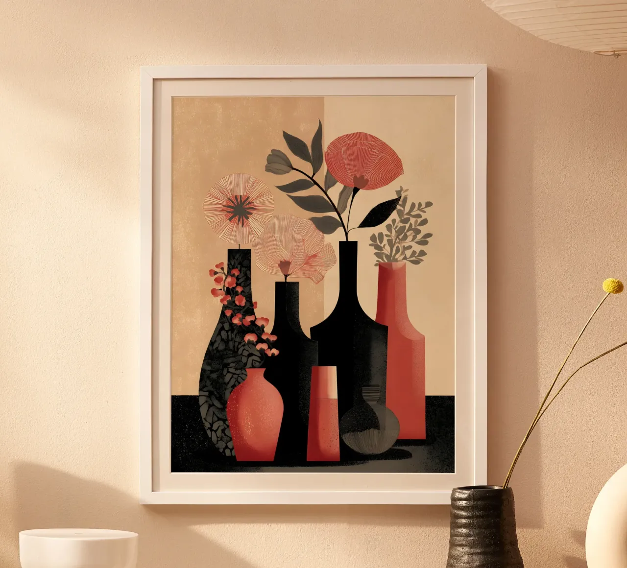 The Vases poster with aluminum frame by Gypsy Galleria