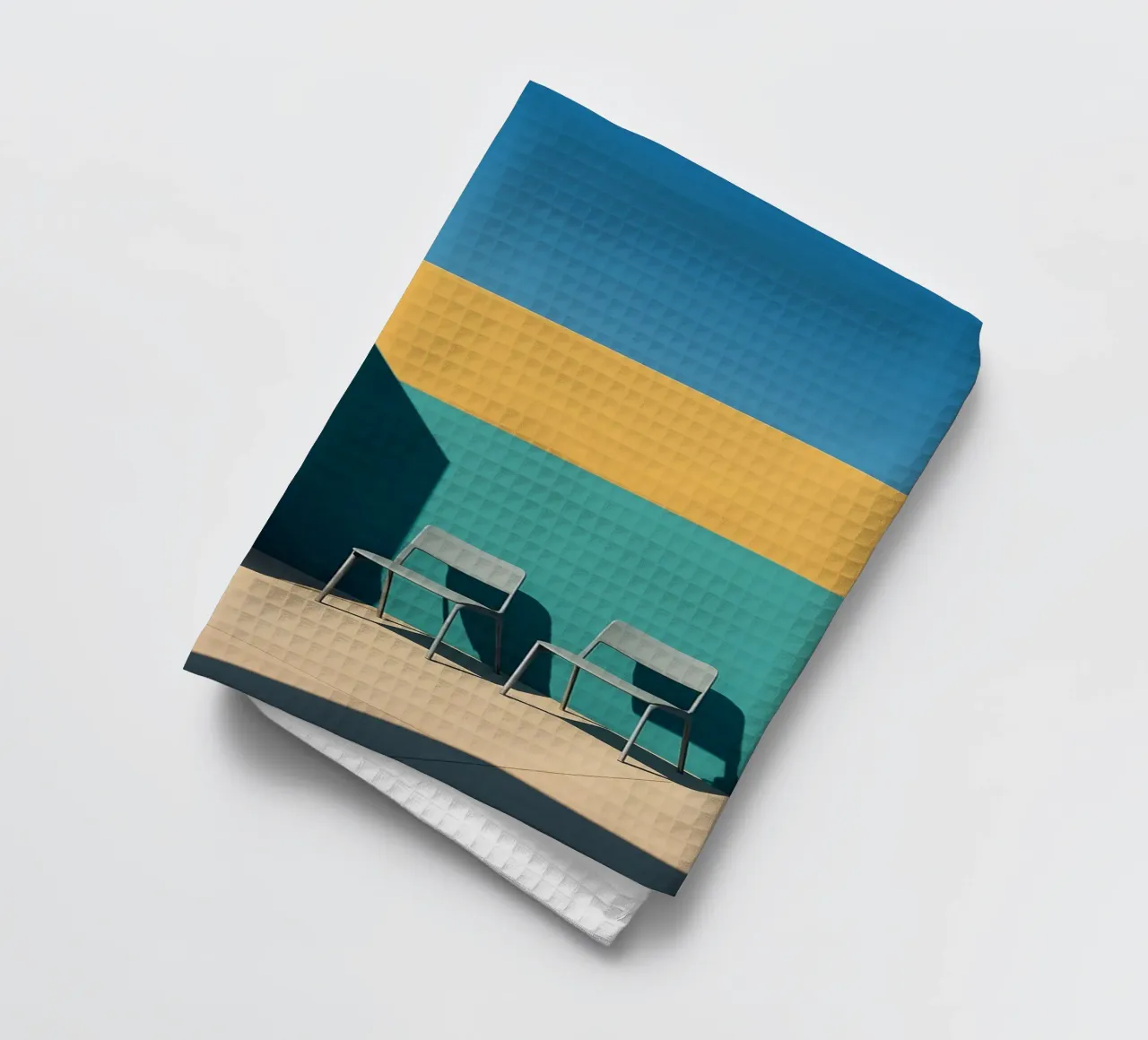 Color Contrast – L’éclat vibrant de l’architecture pop torchon de Affiches Minimalistes