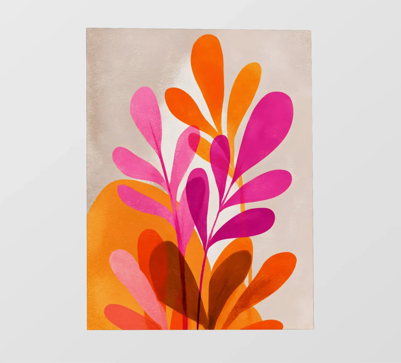 Minimal Floral Pink and Orange backlit film by Gypsy Galleria