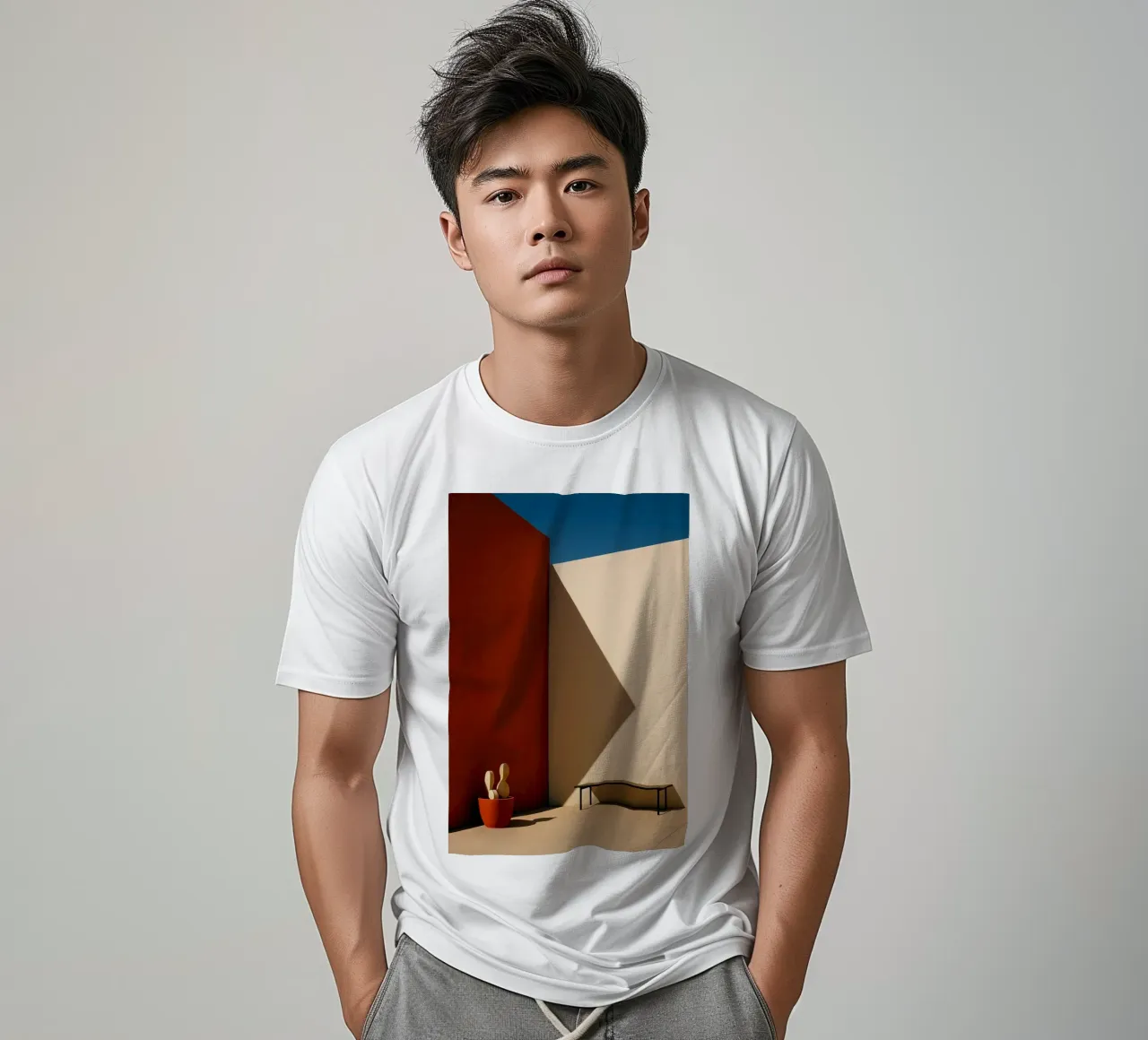 Simple Elegance – La poésie du contraste pur t-shirt de Affiches Minimalistes