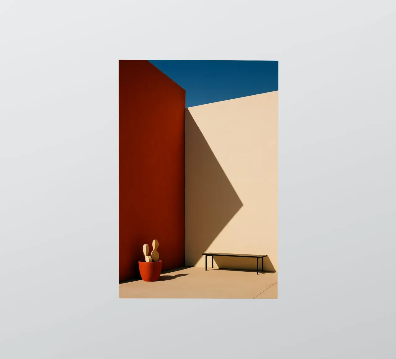 Simple Elegance - Die Poesie des reinen Kontrasts Sticker von Affiches Minimalistes