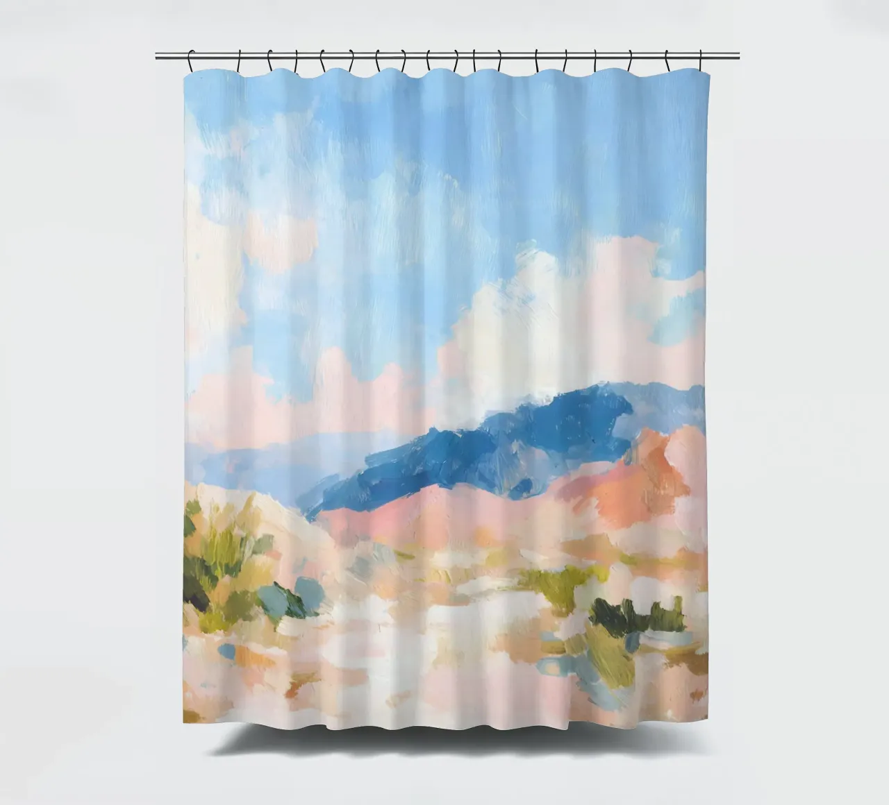 Abstract Landscape shower curtain by Gypsy Galleria