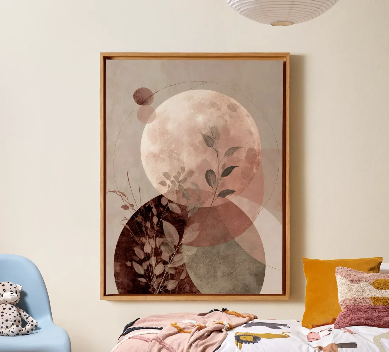 Full Moon Abstract tela con Cornice a cassetta da Gypsy Galleria