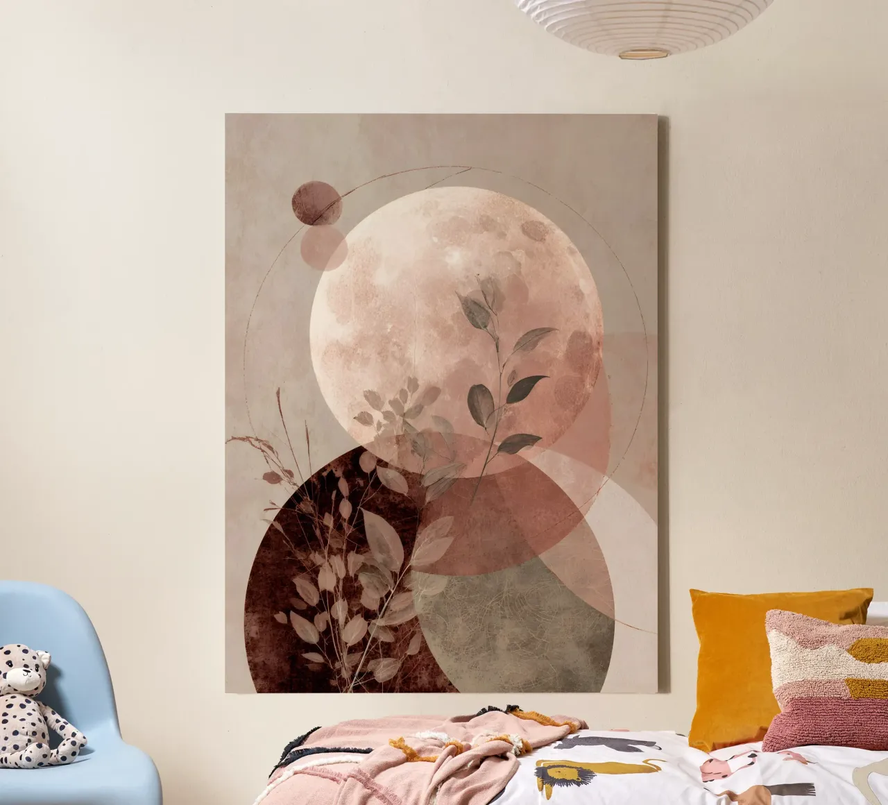 Full Moon Abstract tela con Cornice a cassetta da Gypsy Galleria