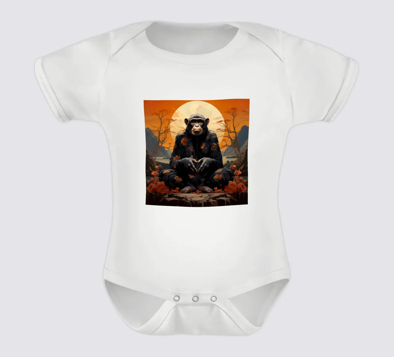 Zen babyrompertje korte mouwen van Art Unleashed