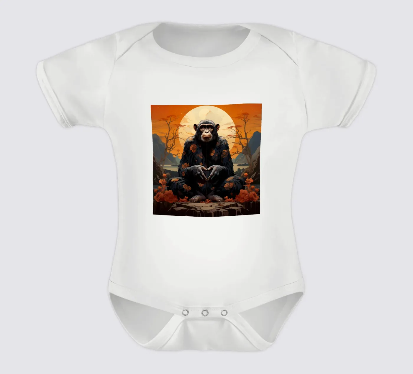 Zen babyrompertje korte mouwen van Art Unleashed