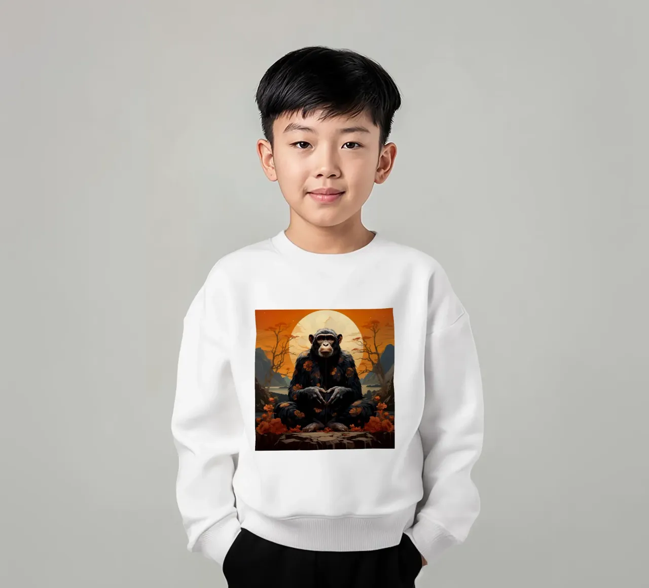 Zen kids sweatshirt by Art Unleashed