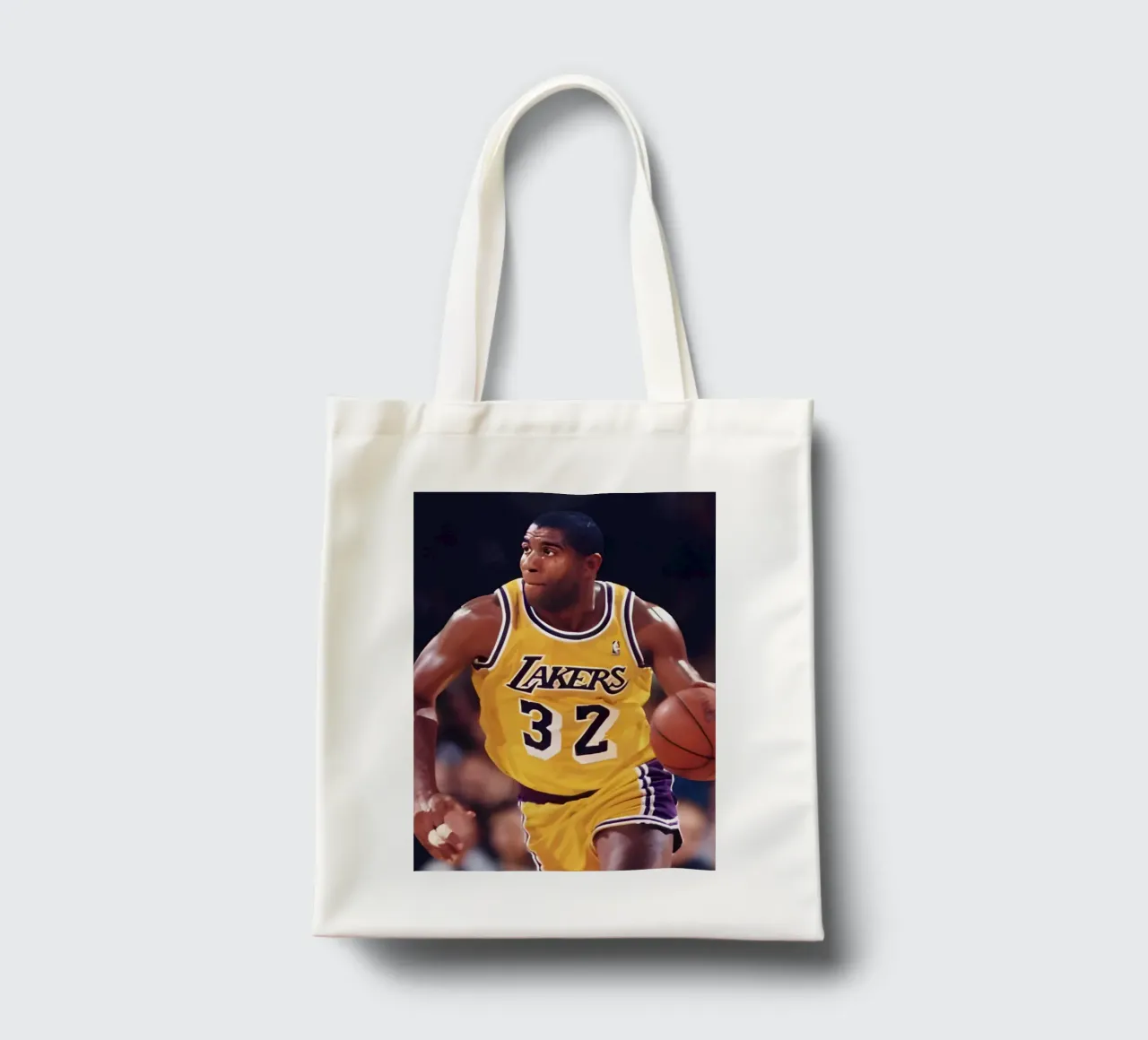 Magic Johnson tote bag by Low poly art