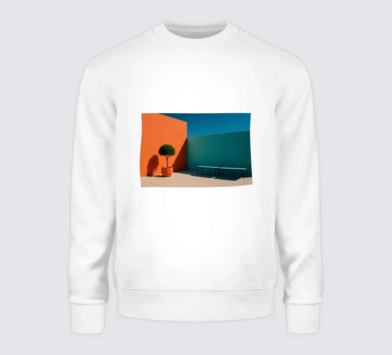 Bold Geometry - A dazzling architectural scene sweatshirt by Affiches Minimalistes