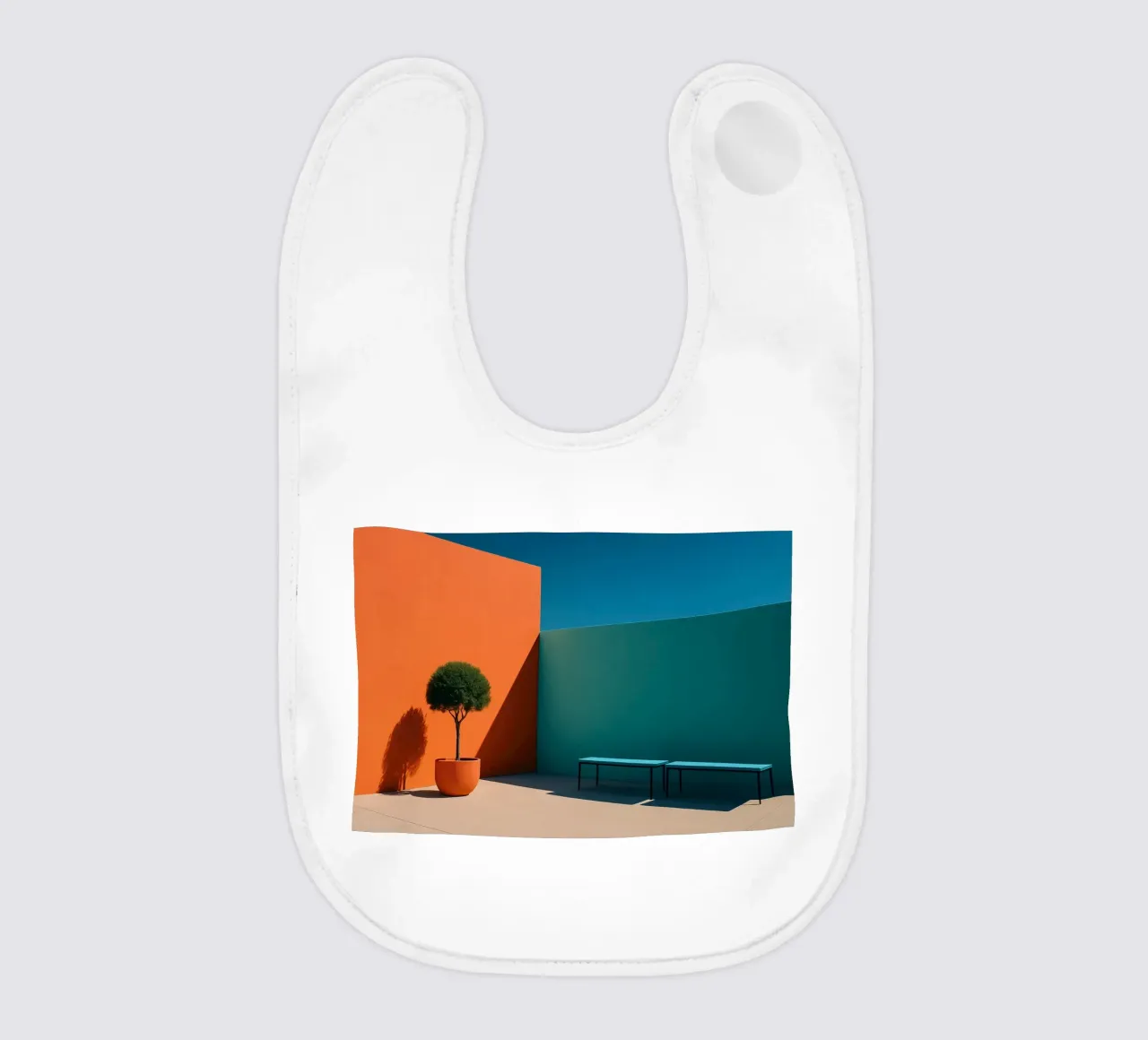 Geometria audace - Un'abbagliante scena architettonica bavaglino da Affiches Minimalistes