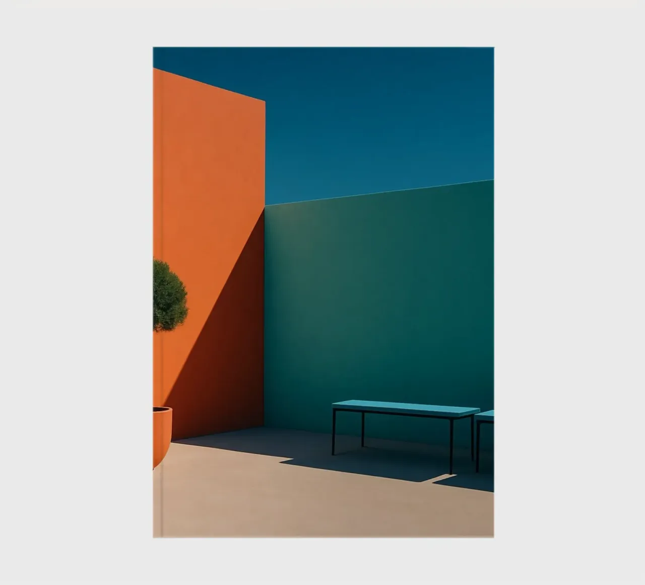 Bold Geometry – Une scène architecturale éclatante carnet de notes de Affiches Minimalistes