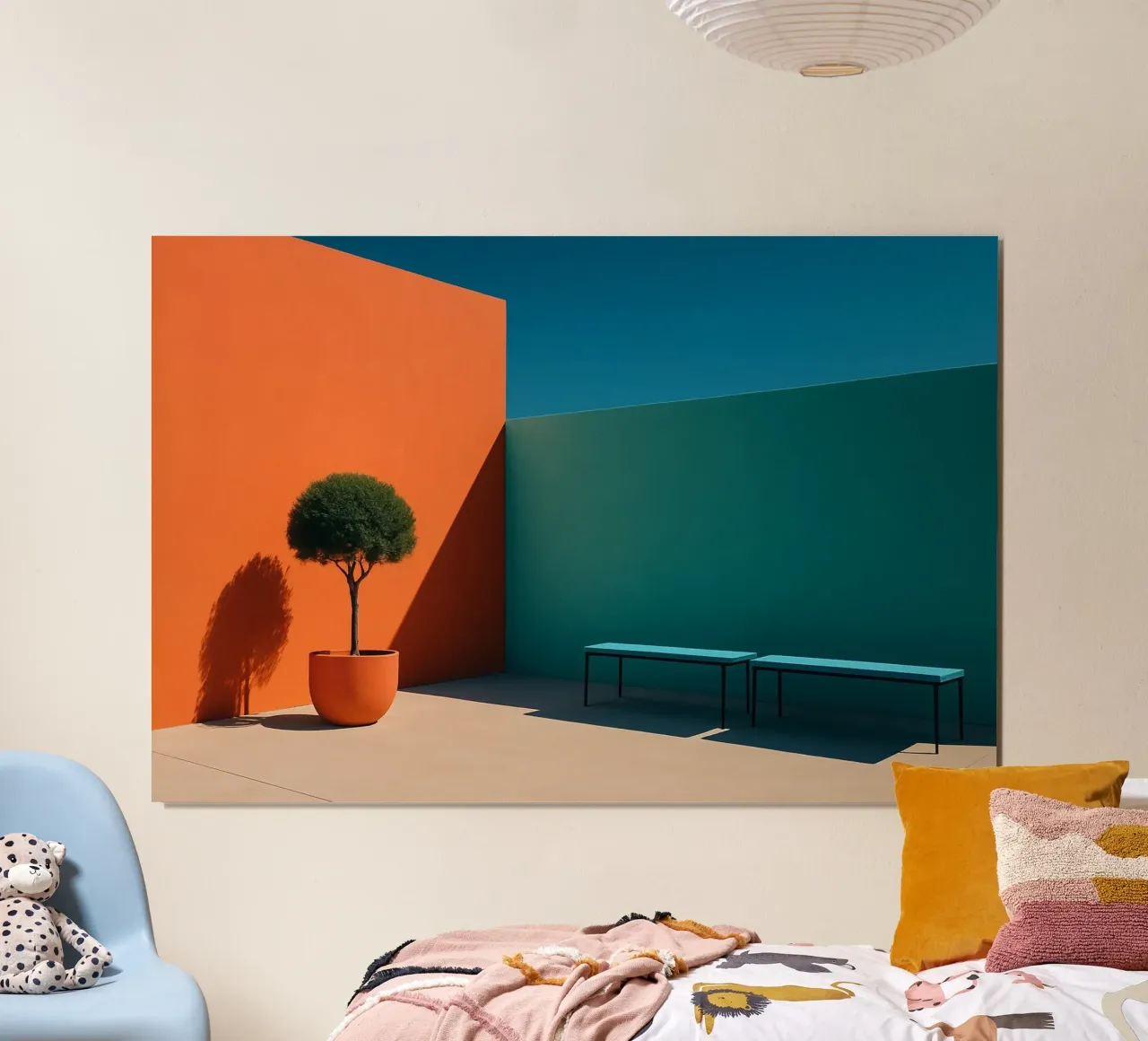 Geometria audace - Un'abbagliante scena architettonica carta hahnemühle da Affiches Minimalistes
