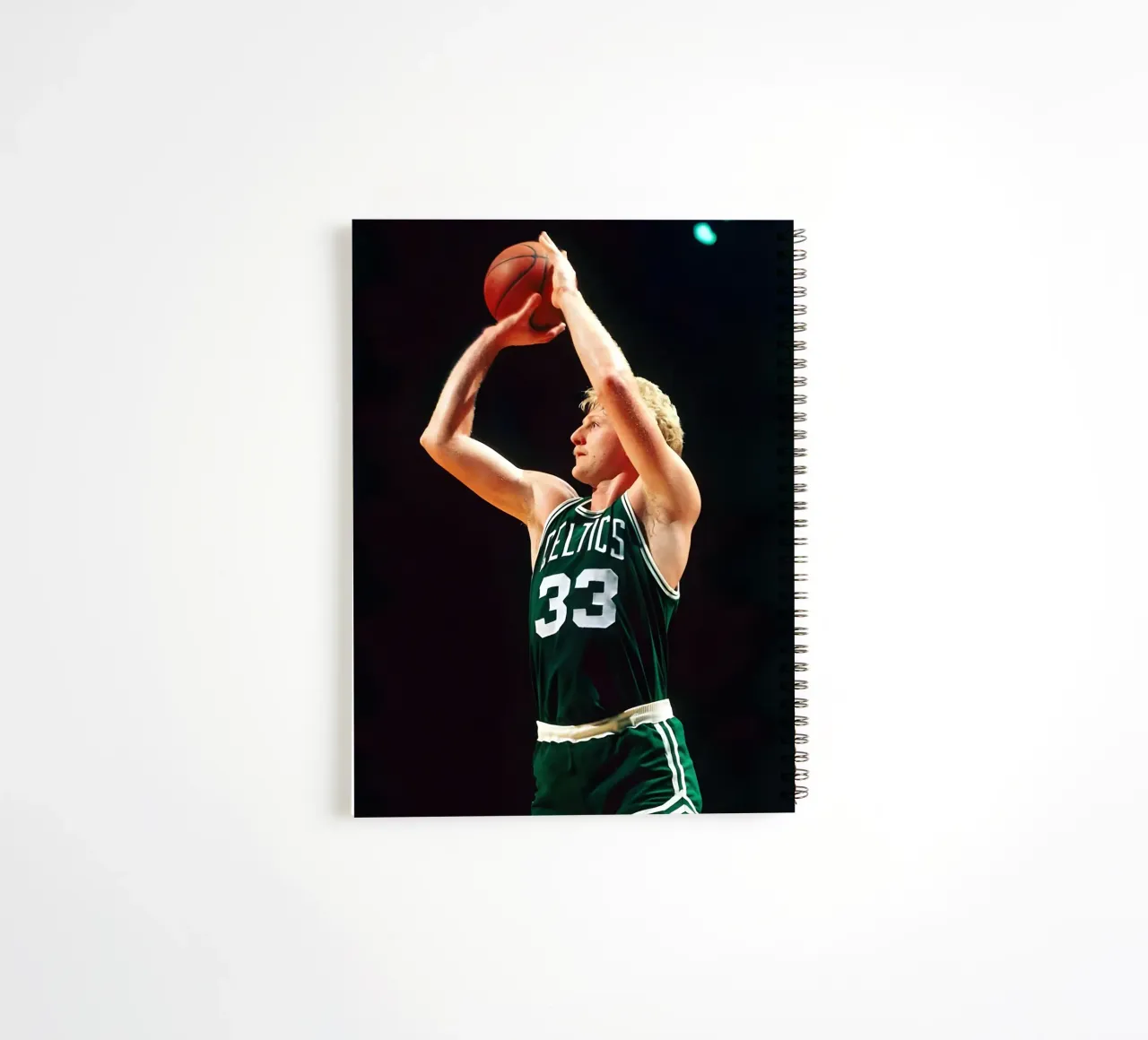 Larry Bird diario ad anelli da Low poly art