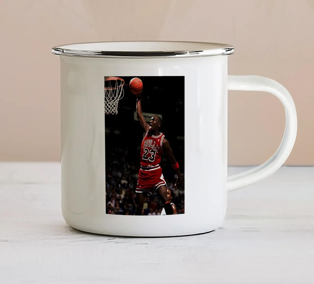 Michael Jordan tazza in smalto da Low poly art