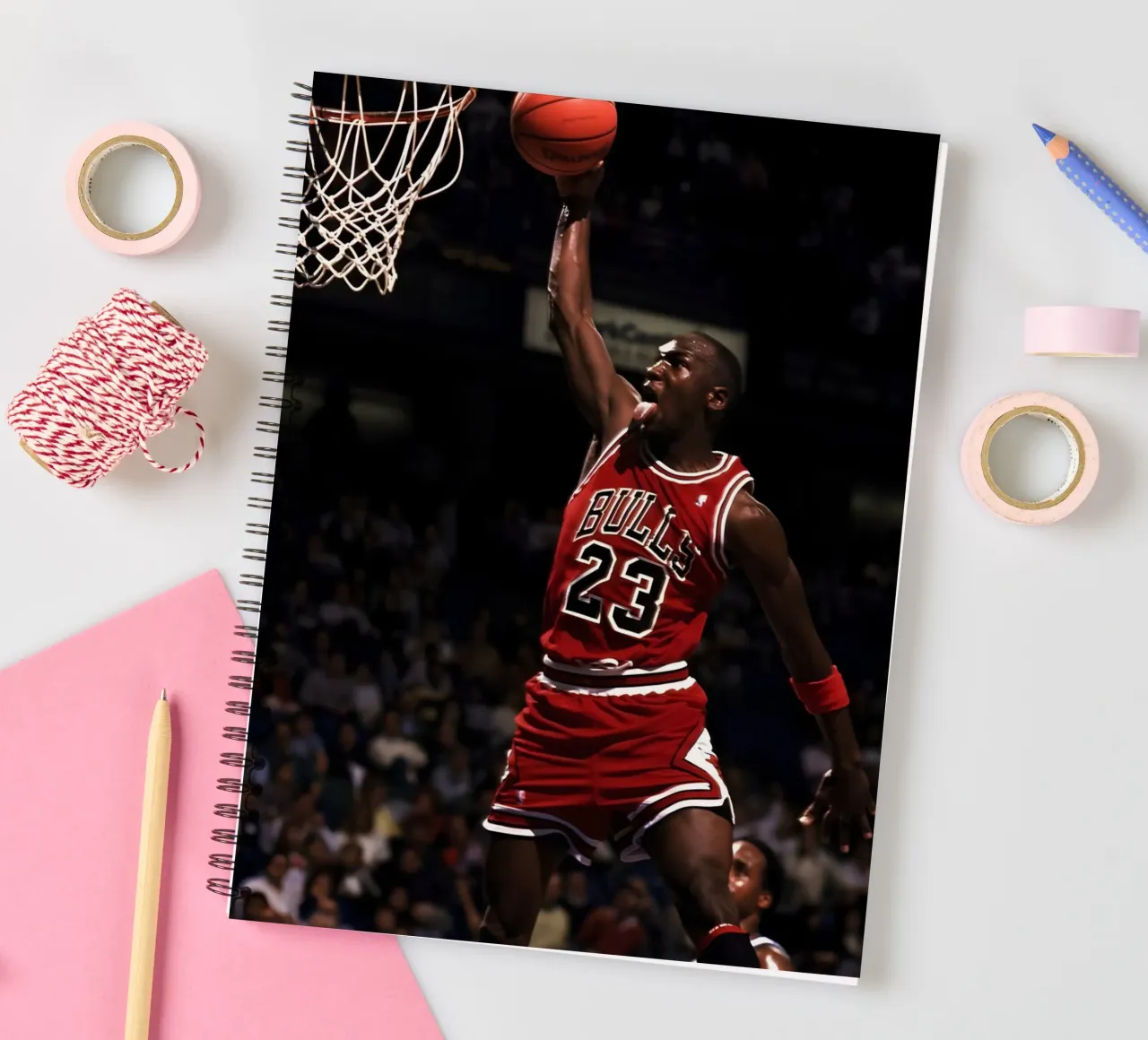 Michael Jordan spiral notebook by Low poly art