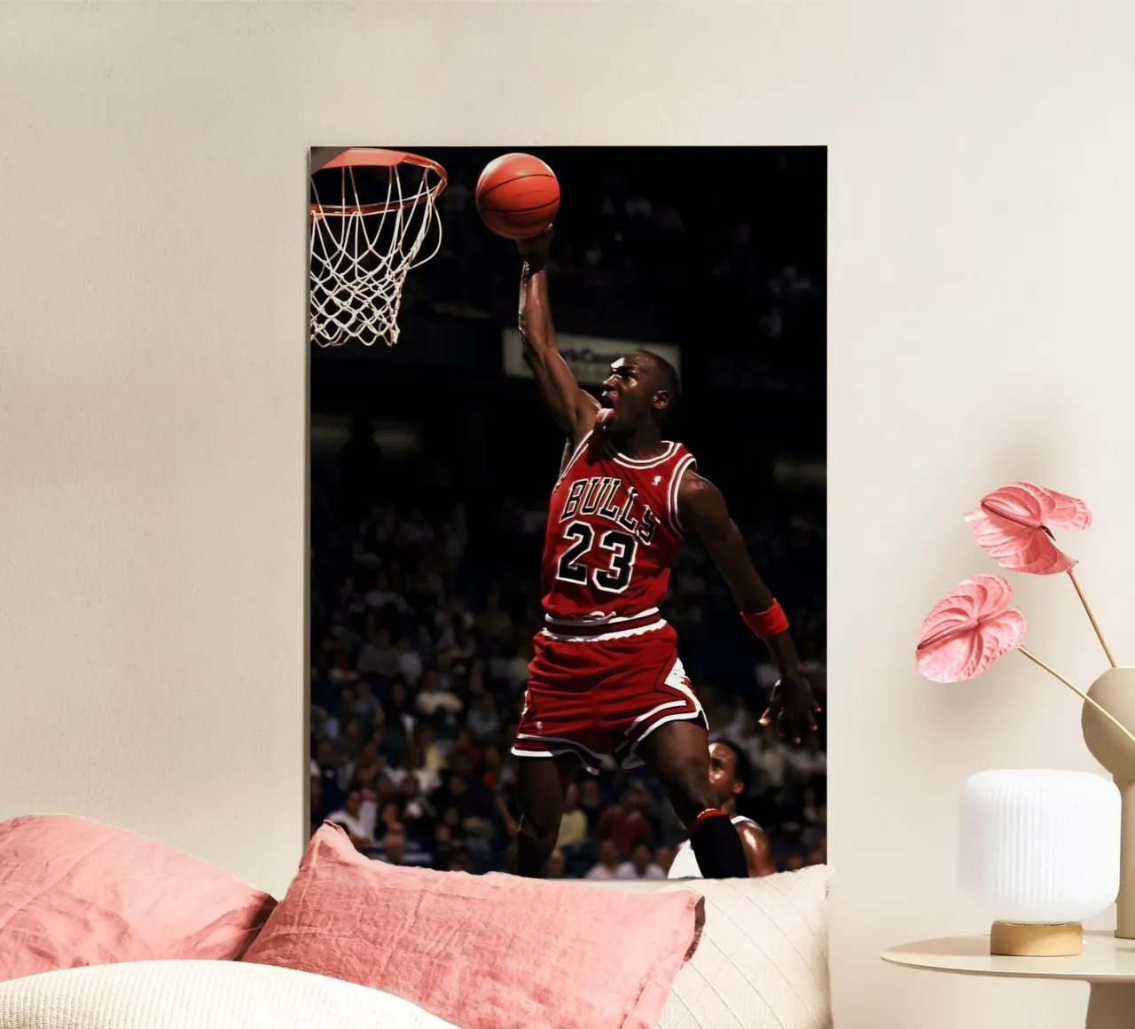 Michael Jordan alluminio dibond da Low poly art