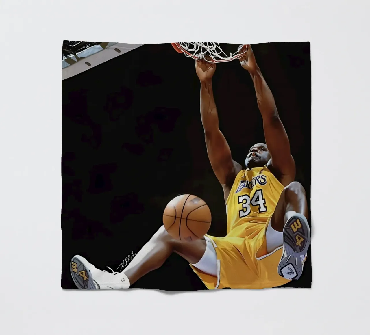 Shaquille O'Neal fleece blanket by Low poly art