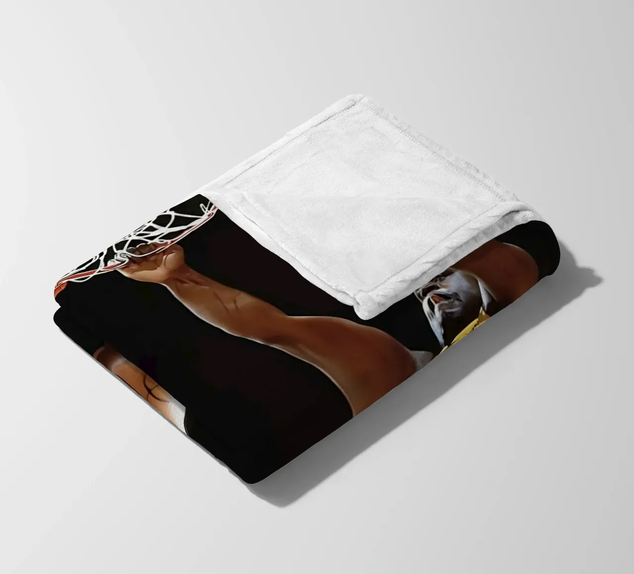 Shaquille O'Neal fleece blanket by Low poly art