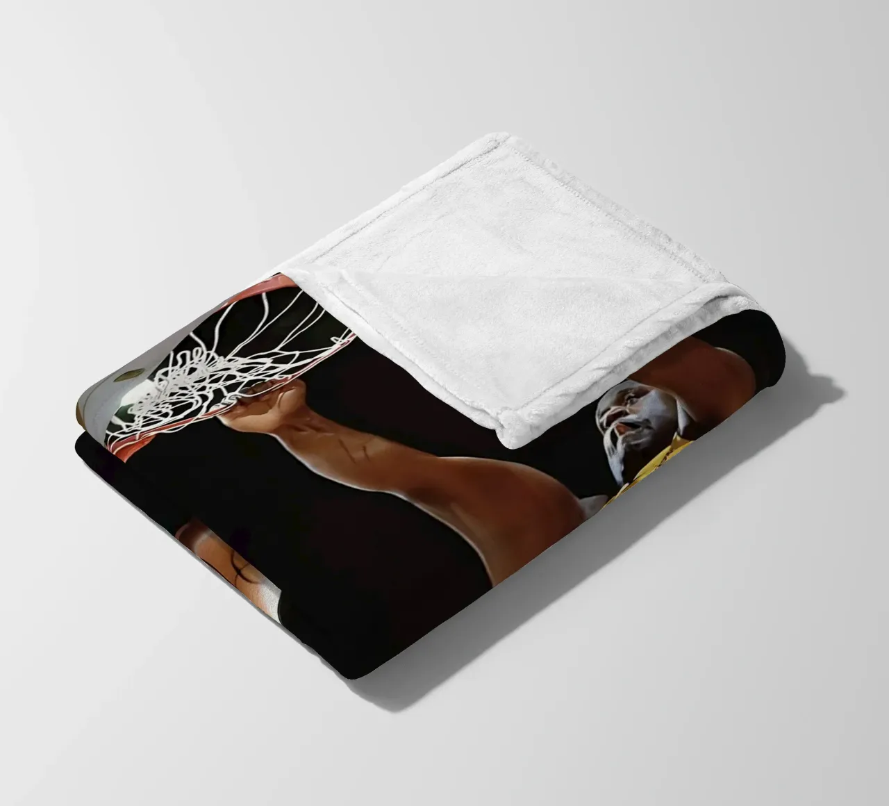 Shaquille O'Neal fleece blanket by Low poly art