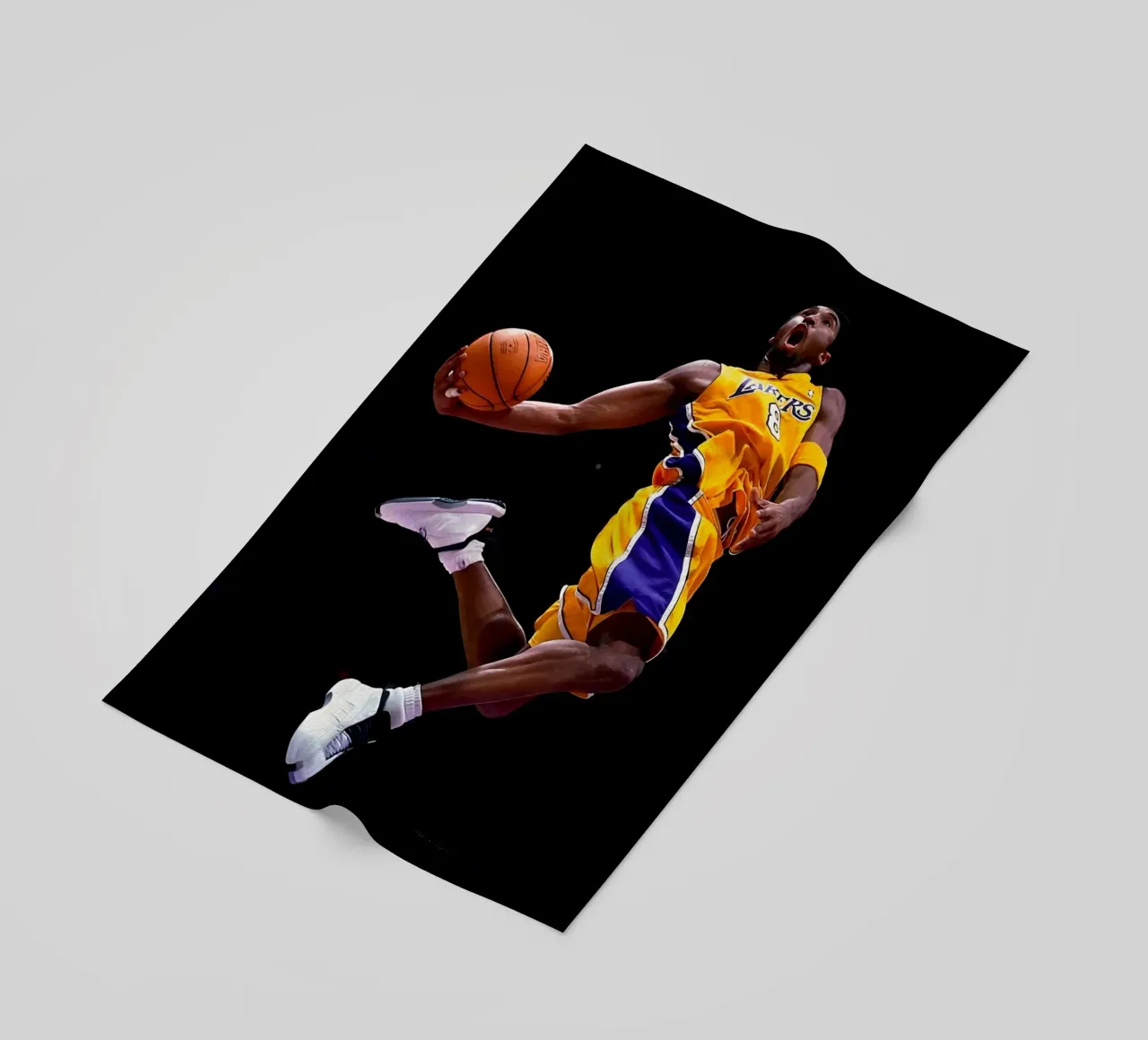 Kobe Bryant beach towel by Low poly art